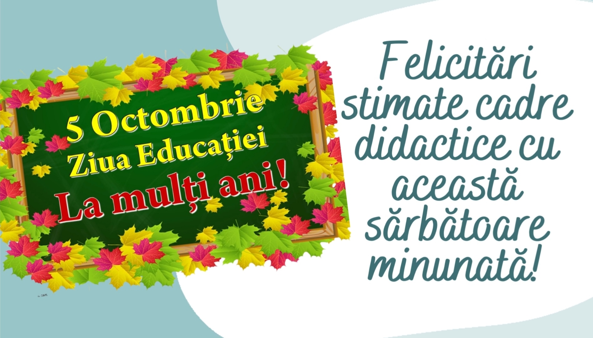 5 Octombrie ,, Ziua internațională a educației”